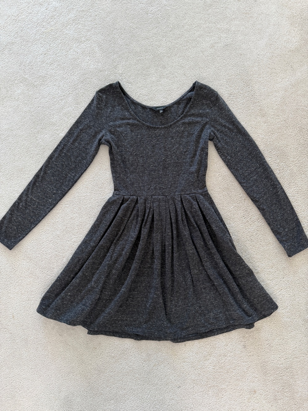 Aritzia Talula Charcoal Knit Skater Dress